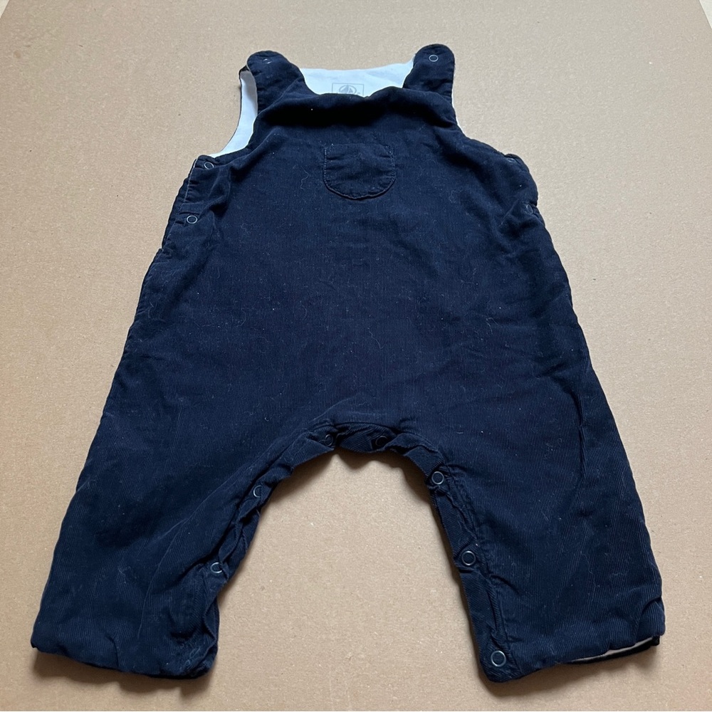 🇫🇷 Petit Bateau Navy Blue baby Overalls size 3m